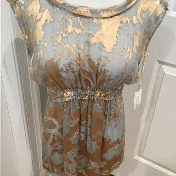 PROJECT ALABAMA SILVER & GOLD TOP BLOUSE SZ 2 - Picture 8 of 10